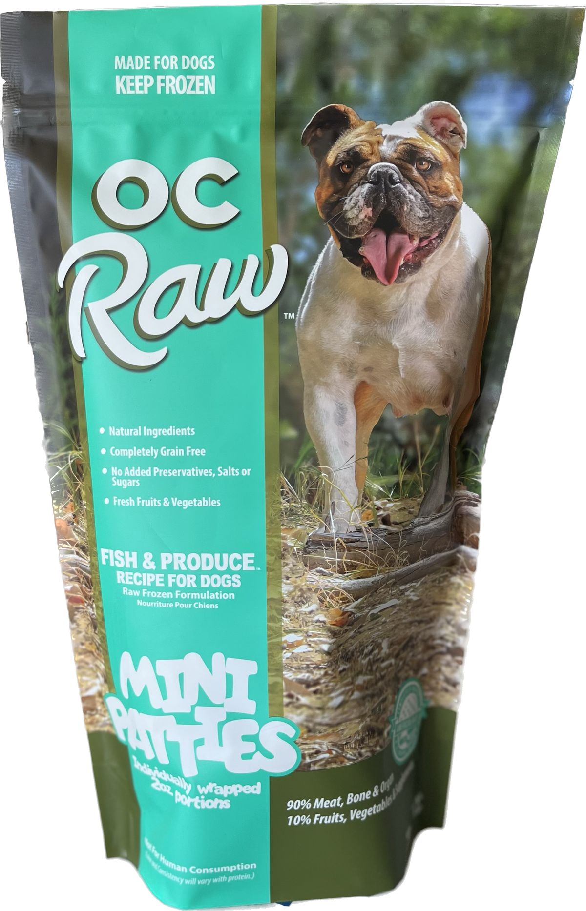 OC Raw Fish &amp; Produce Frozen Dog Food