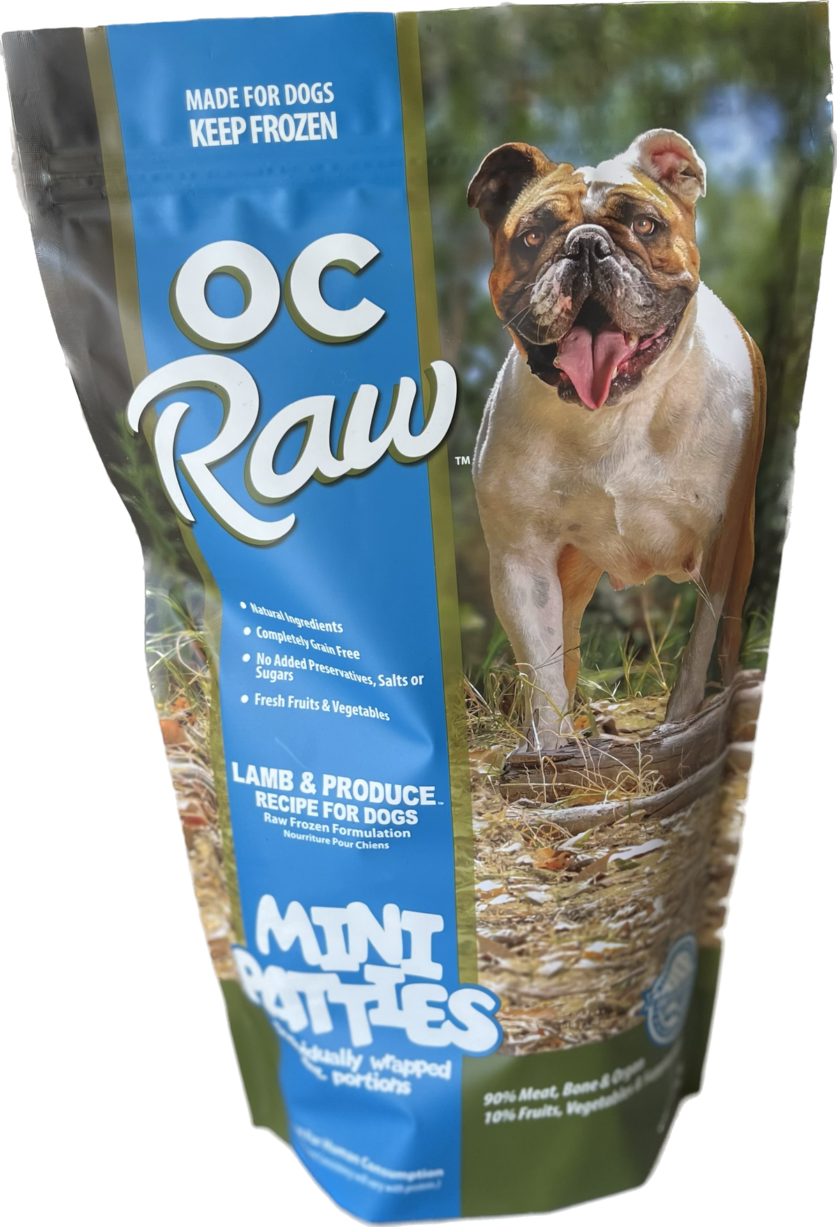 OC Raw Lamb &amp; Produce Frozen Dog Food