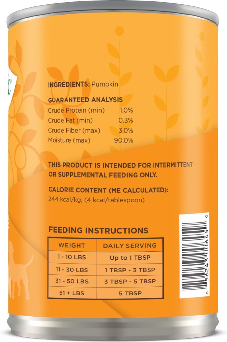 Nature&#39;s Logic Pumpkin Purée Supplement for Dogs &amp; Cats