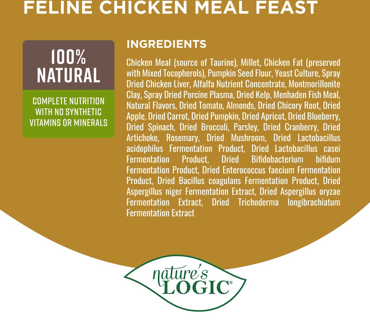 Nature&#39;s Logic Feline Chicken Meal Feast Cat Food