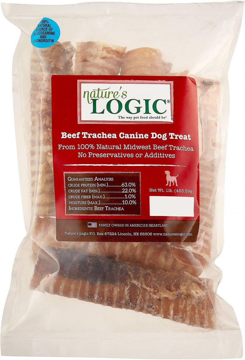 Nature&#39;s Logic Beef Trachea Canine Dog Treats