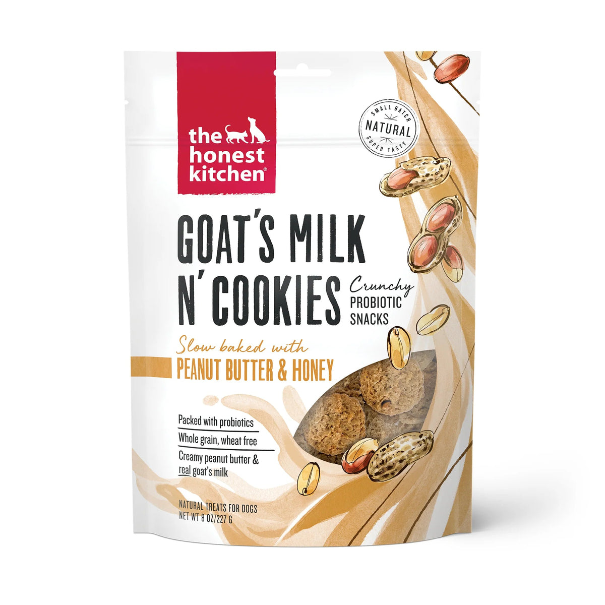The Honest Kitchen Goat&#39;s Milk N&#39; Cookies Peanut Butter &amp; Honey Dog Treats