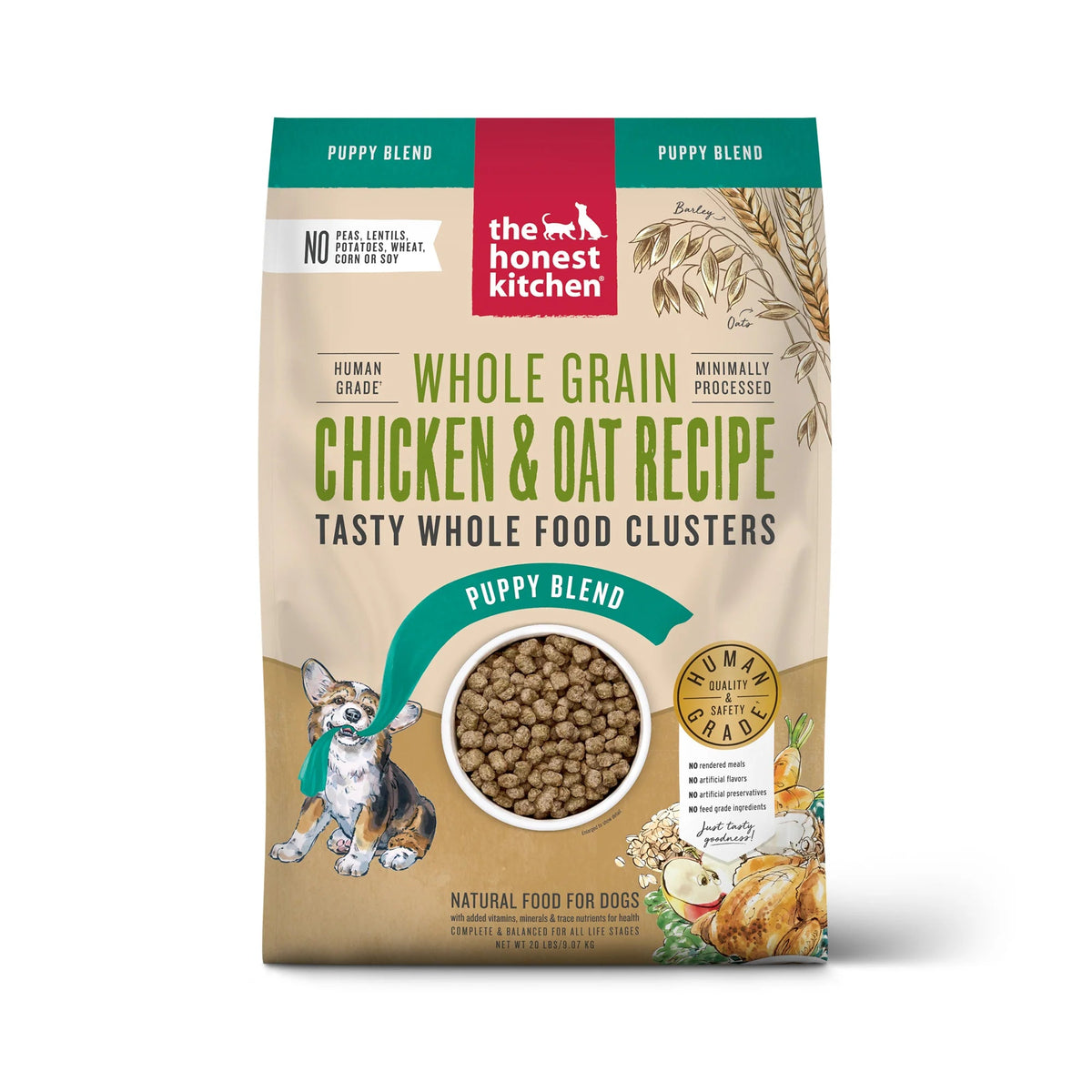 The Honest Kitchen Puppy Whole Grain Chicken &amp; Oat Clusters Dog Food