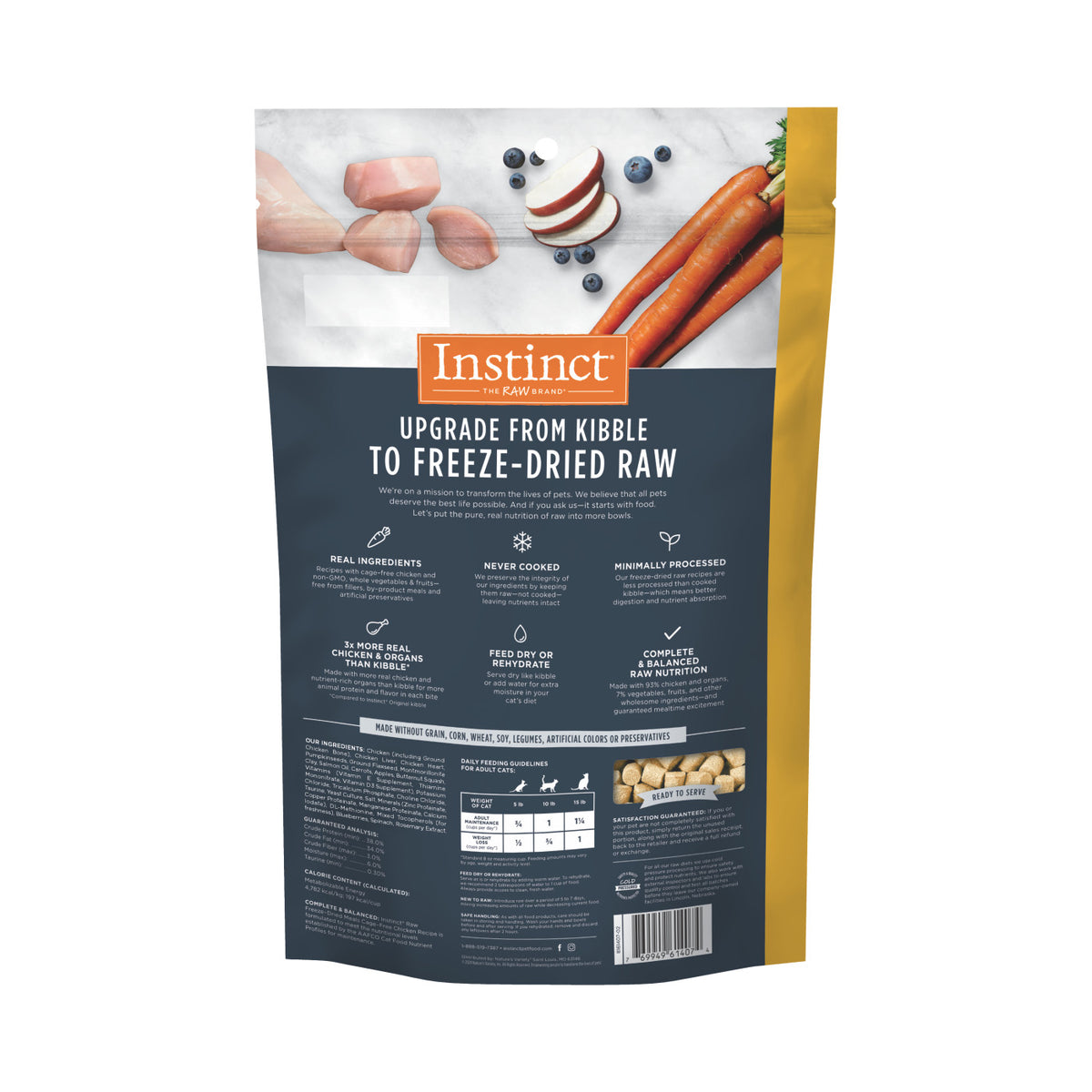 Instinct Freeze-Dried Raw Meals Grain-Free Cage-Free Chicken Recipe Cat Food