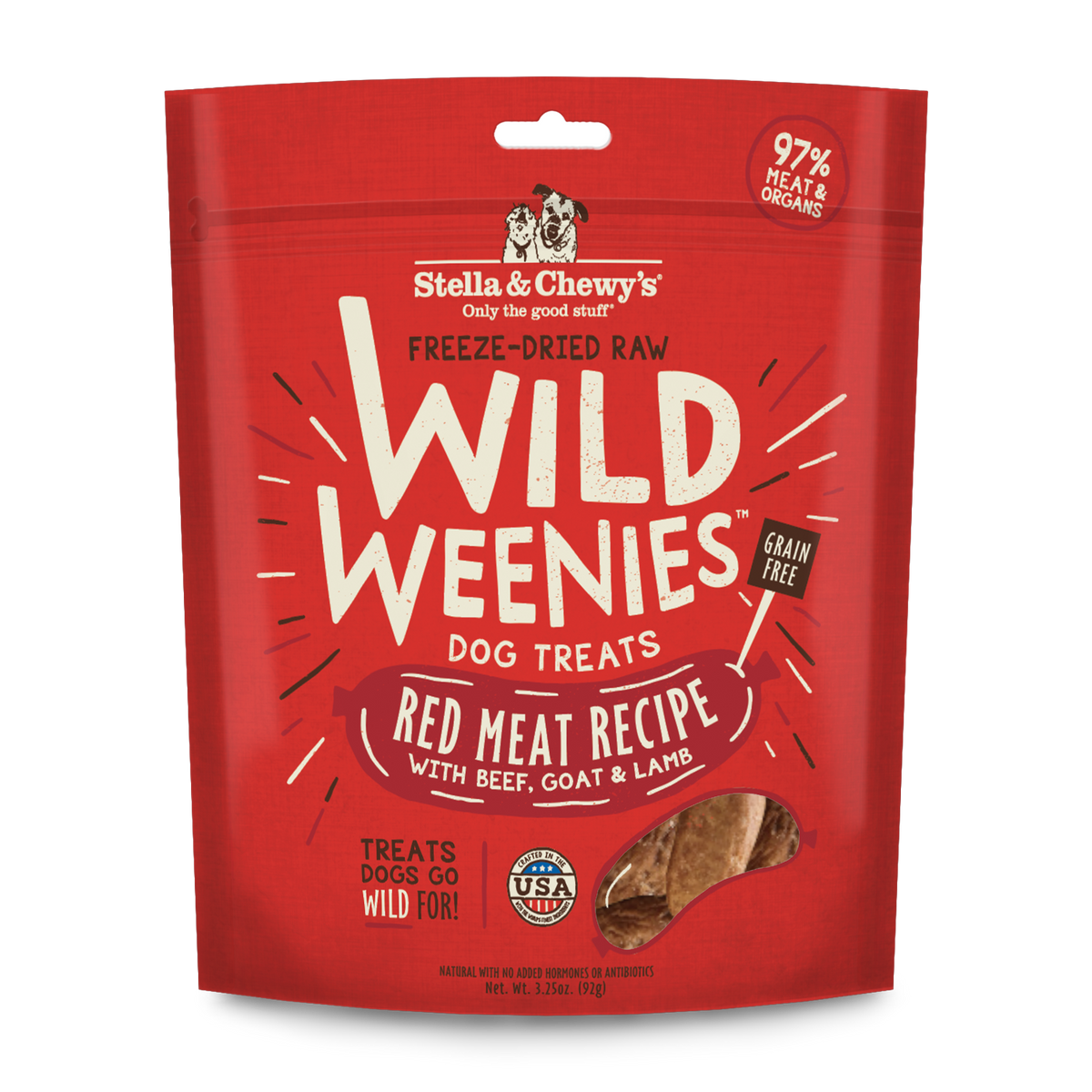 Stella &amp; Chewy Freeze-Dried Raw Wild Weenies Red Meat Dog Treats