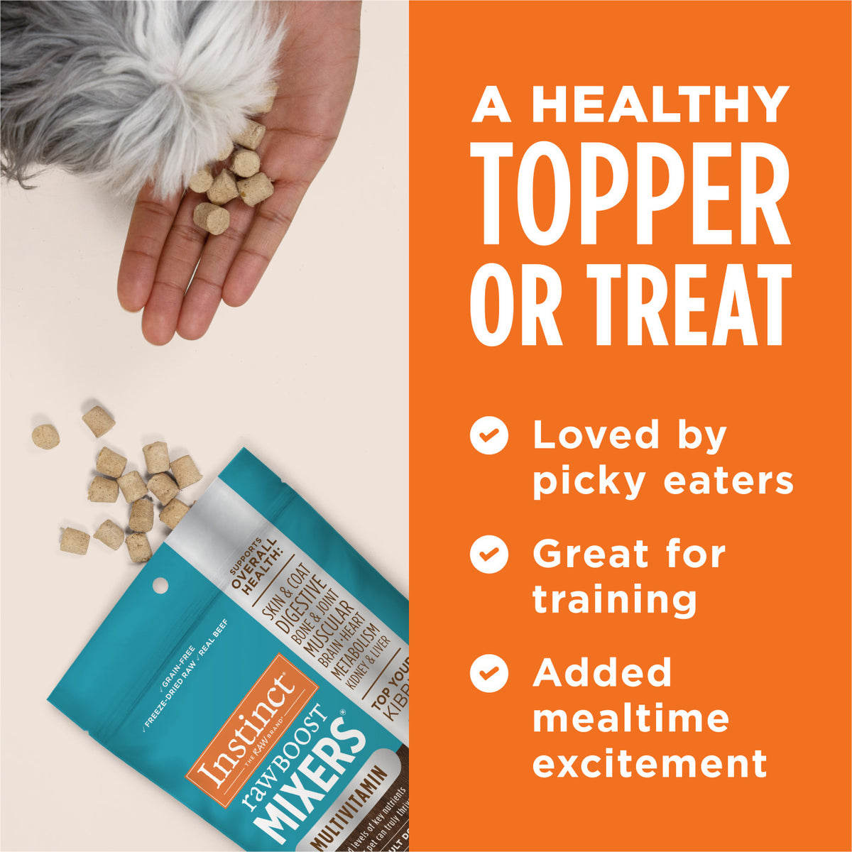 Instinct Freeze-Dried Raw Boost Mixers Grain-Free Multivitamin for Adult Dogs Food Topper