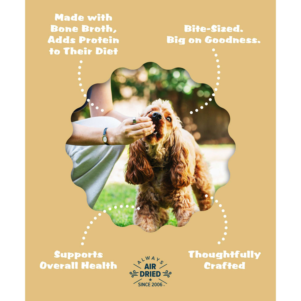 Plato Pet Treats Jerky Bites Beef with Bone Broth Dog Treats