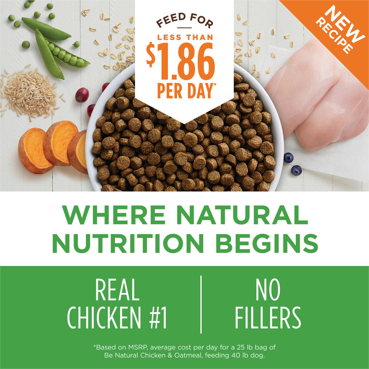 Instinct Be Natural Real Chicken &amp; Brown Rice Recipe Dry Dog Food
