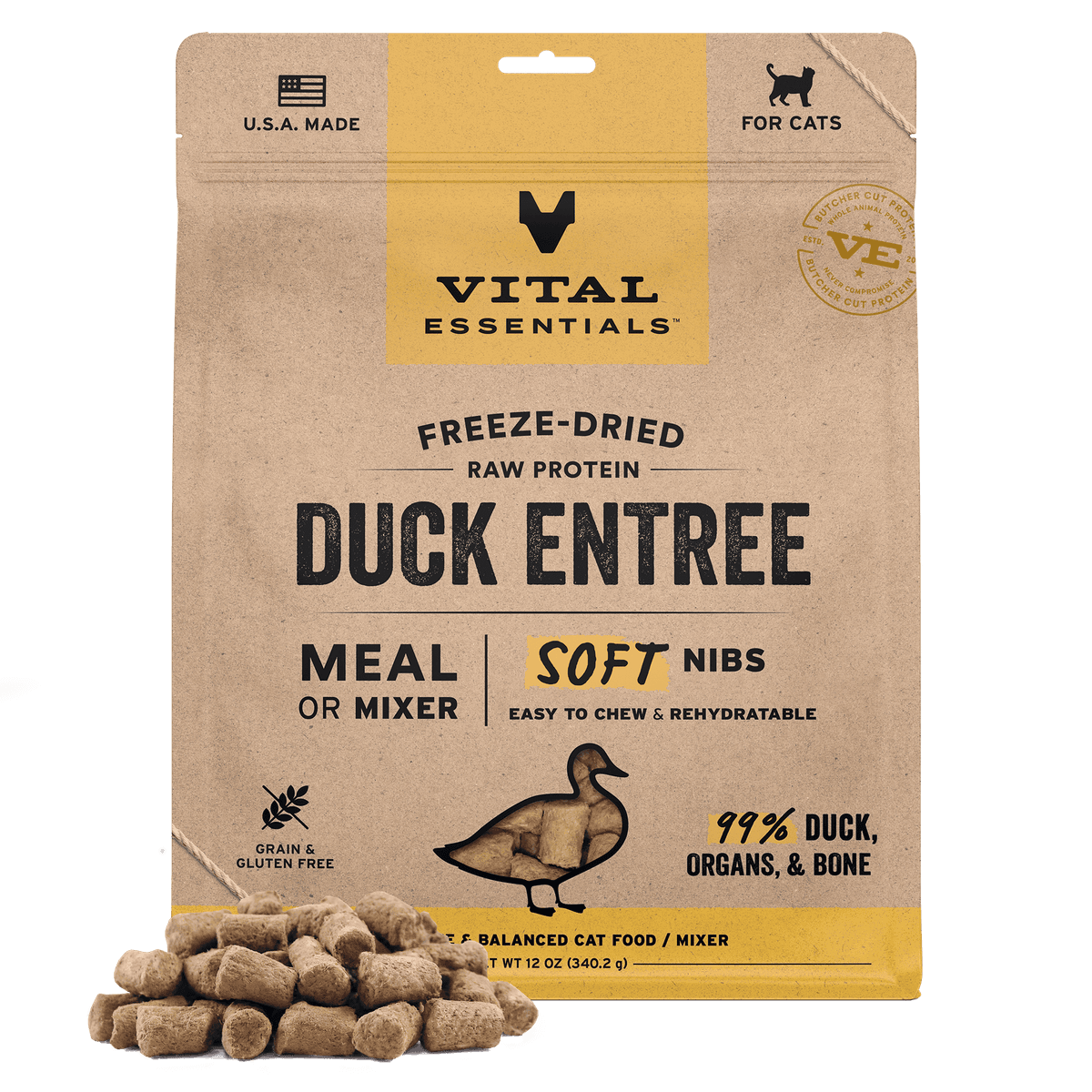 Vital Essentials Freeze-Dried Raw Duck Cat Food