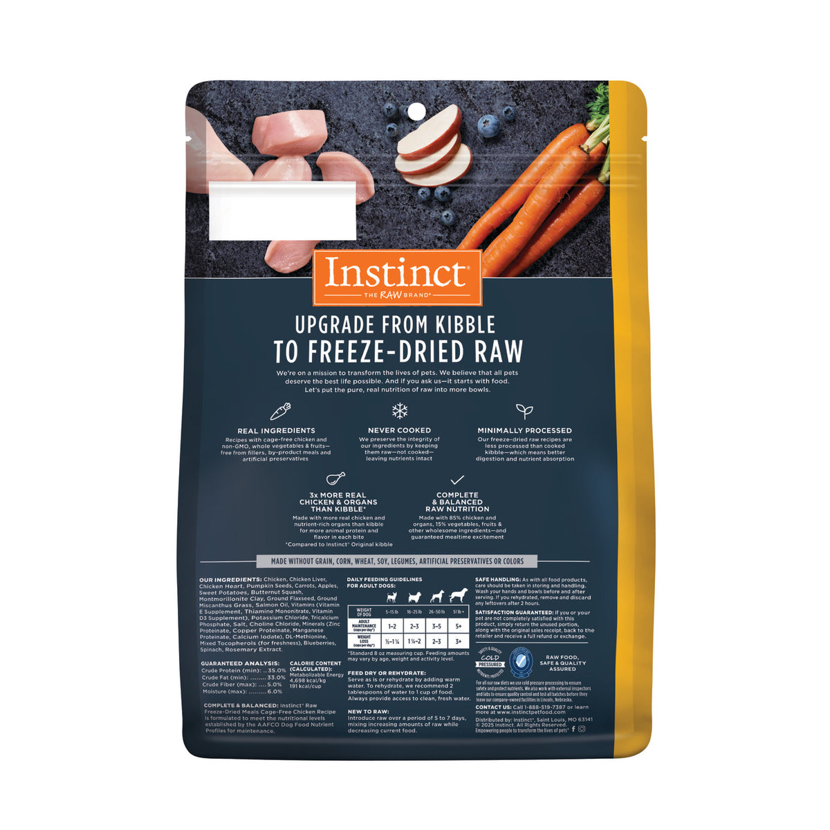 Instinct Freeze-Dried Raw Meals Grain-Free Cage-Free Chicken Recipe Dog Food