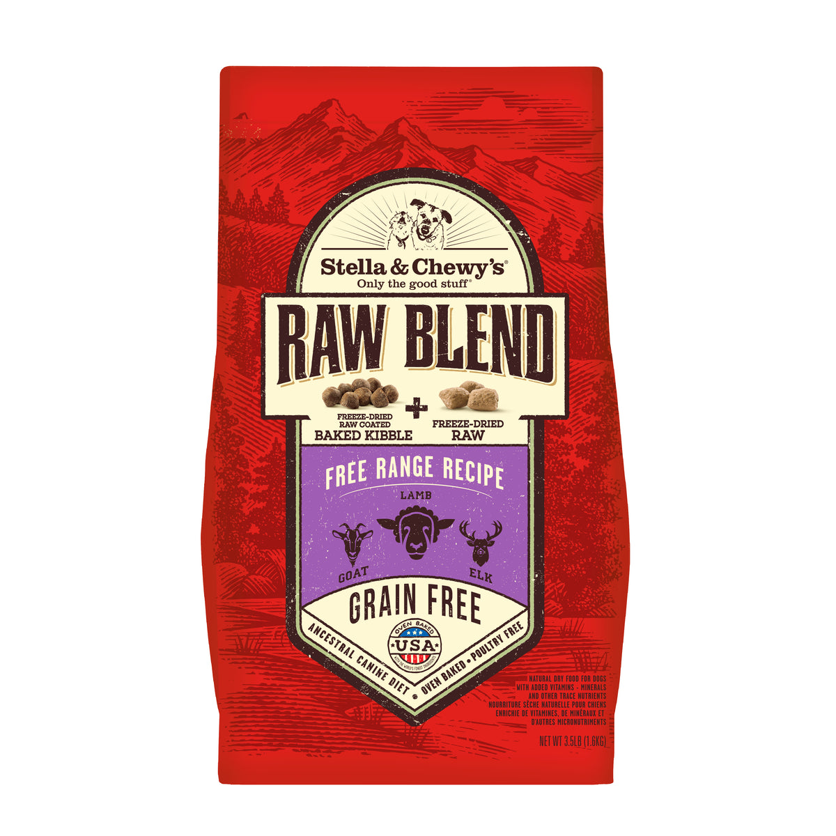 Stella &amp; Chewy&#39;s Kibble Raw Blend Free Range Lamb Dog Food