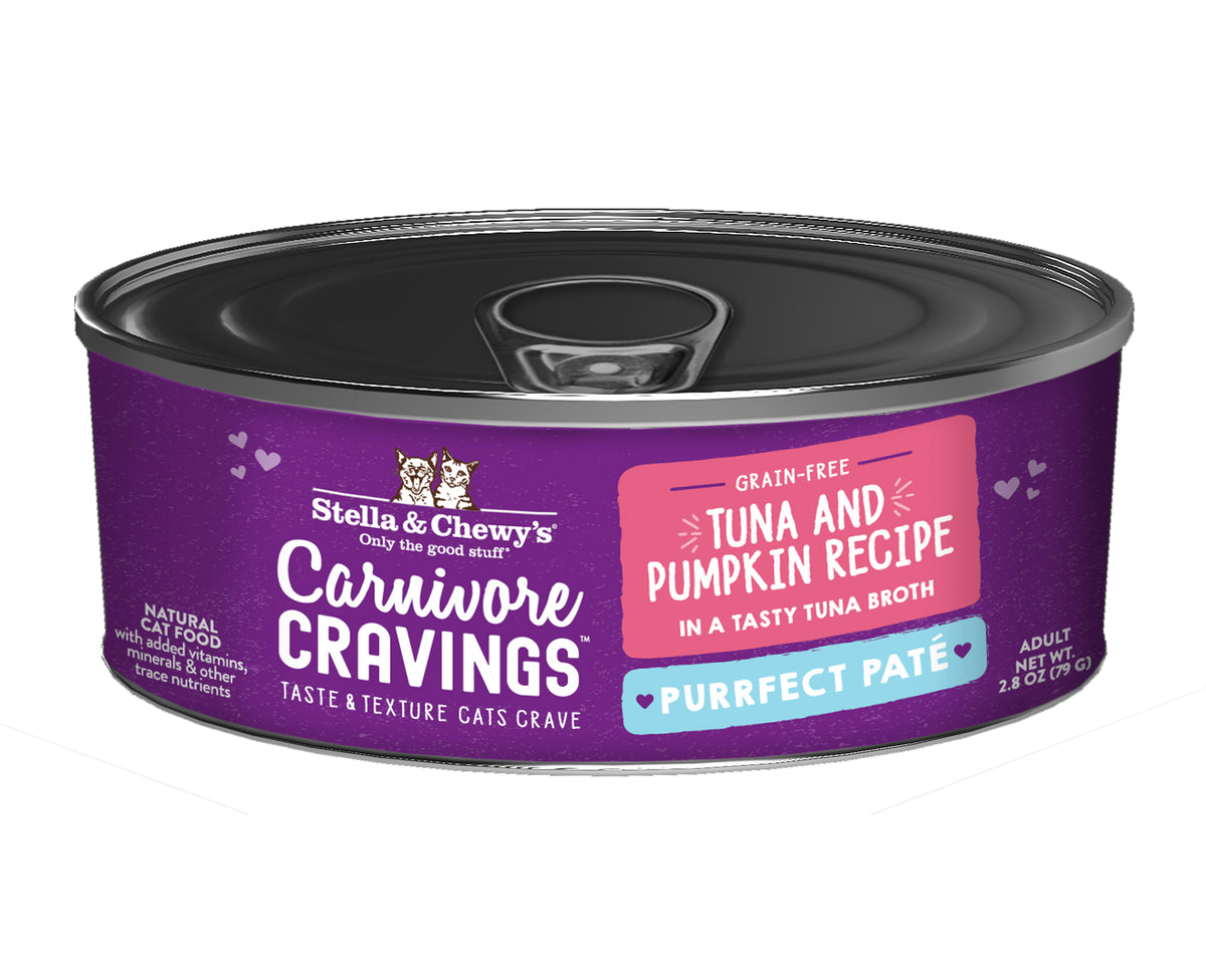 Stella &amp; Chewy&#39;s Carnivore Cravings Purrfect Pate Tuna &amp; Pumpkin Canned Cat Food