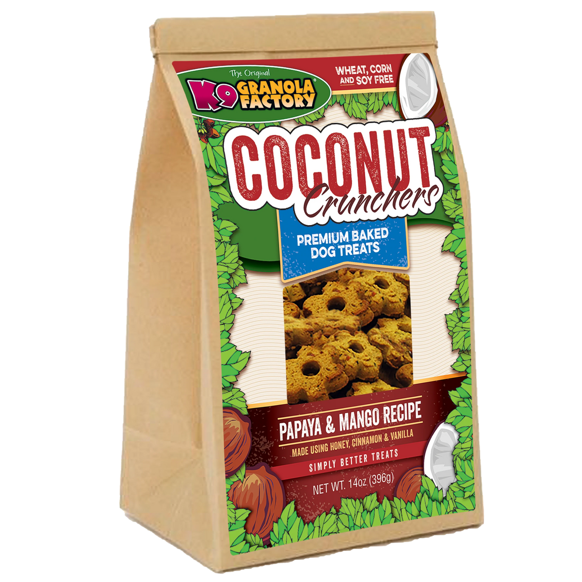 K9 Granola Factory Coconut Crunchers Papaya &amp; Mango Dog Treats