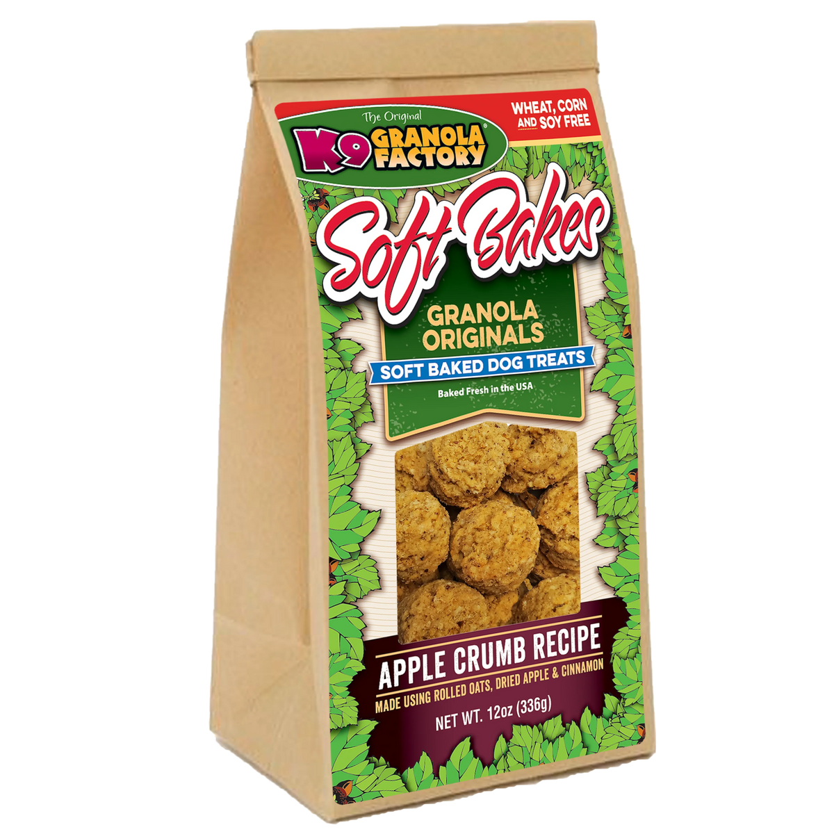 K9 Granola Factory Soft Bakes Apple Crumb Dog Treats
