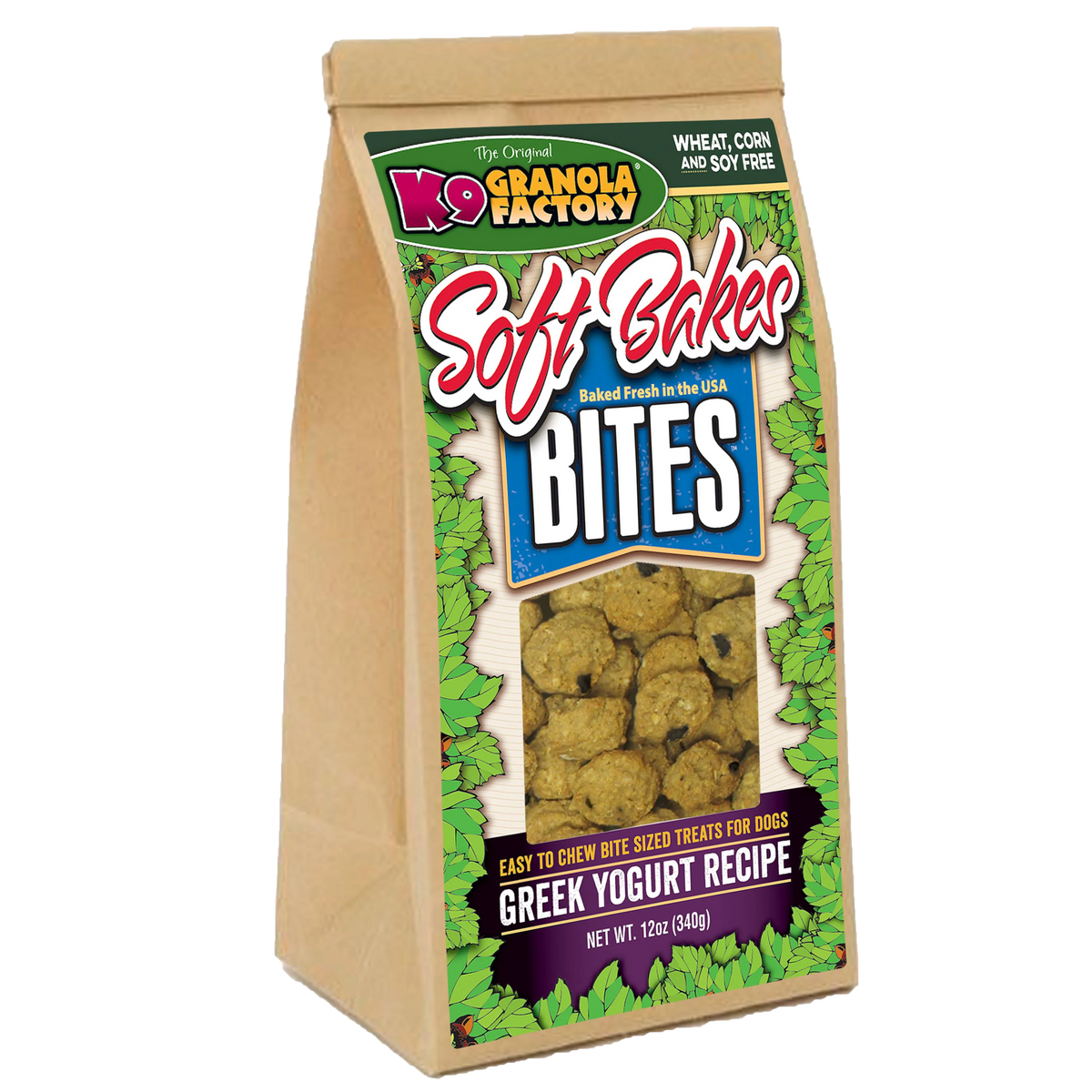 K9 Granola Factory Soft Bakes Bites Greek Yogurt Flavor Dog Treats