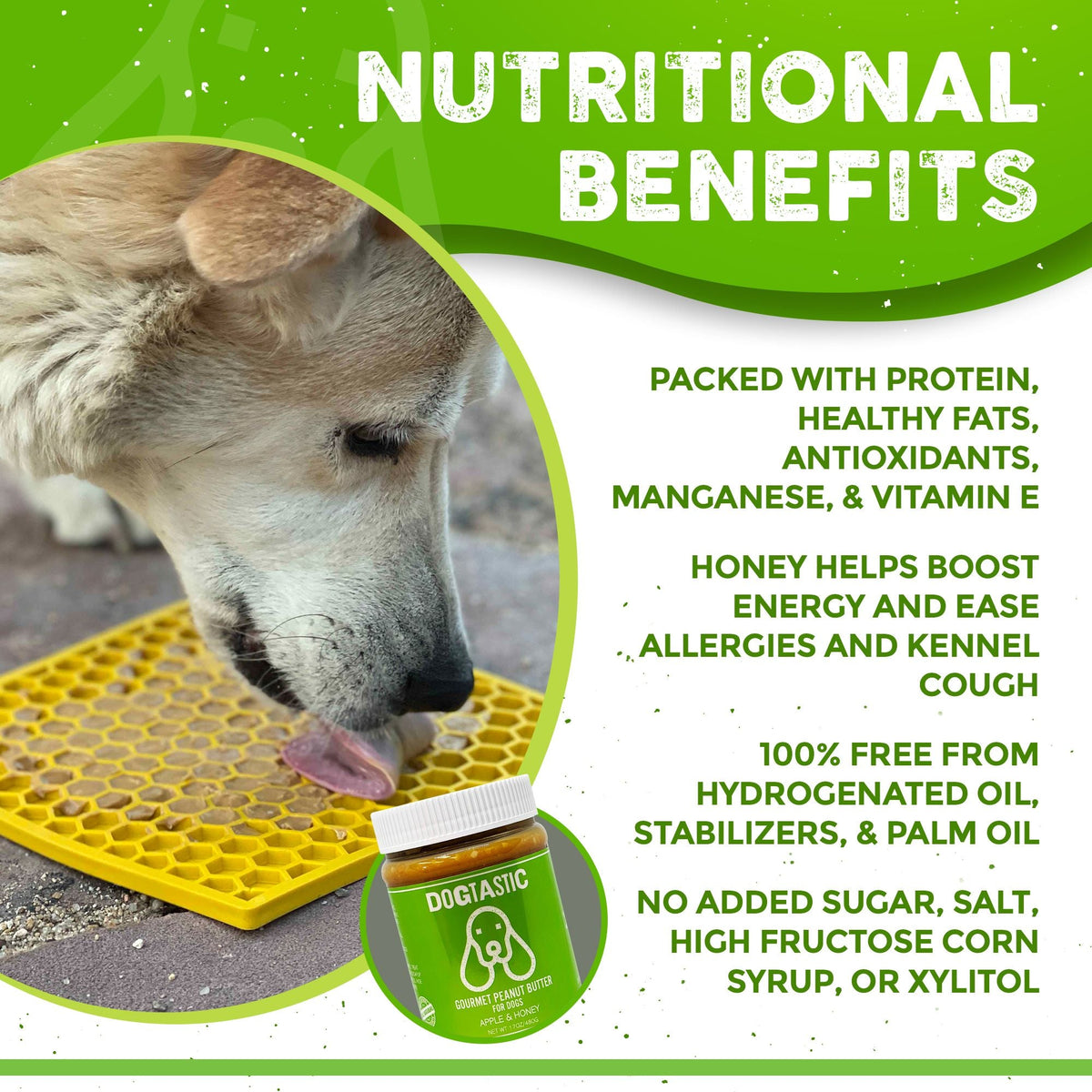 SodaPup Dogtastic Gourmet Peanut Butter for Dogs - Berries & Honey Flavor