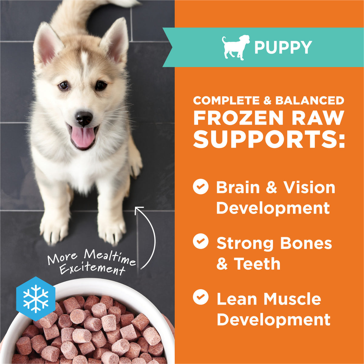 Instinct Frozen Raw Bites Puppy Grain-Free Cage-Free Chicken Recipe Dog Food