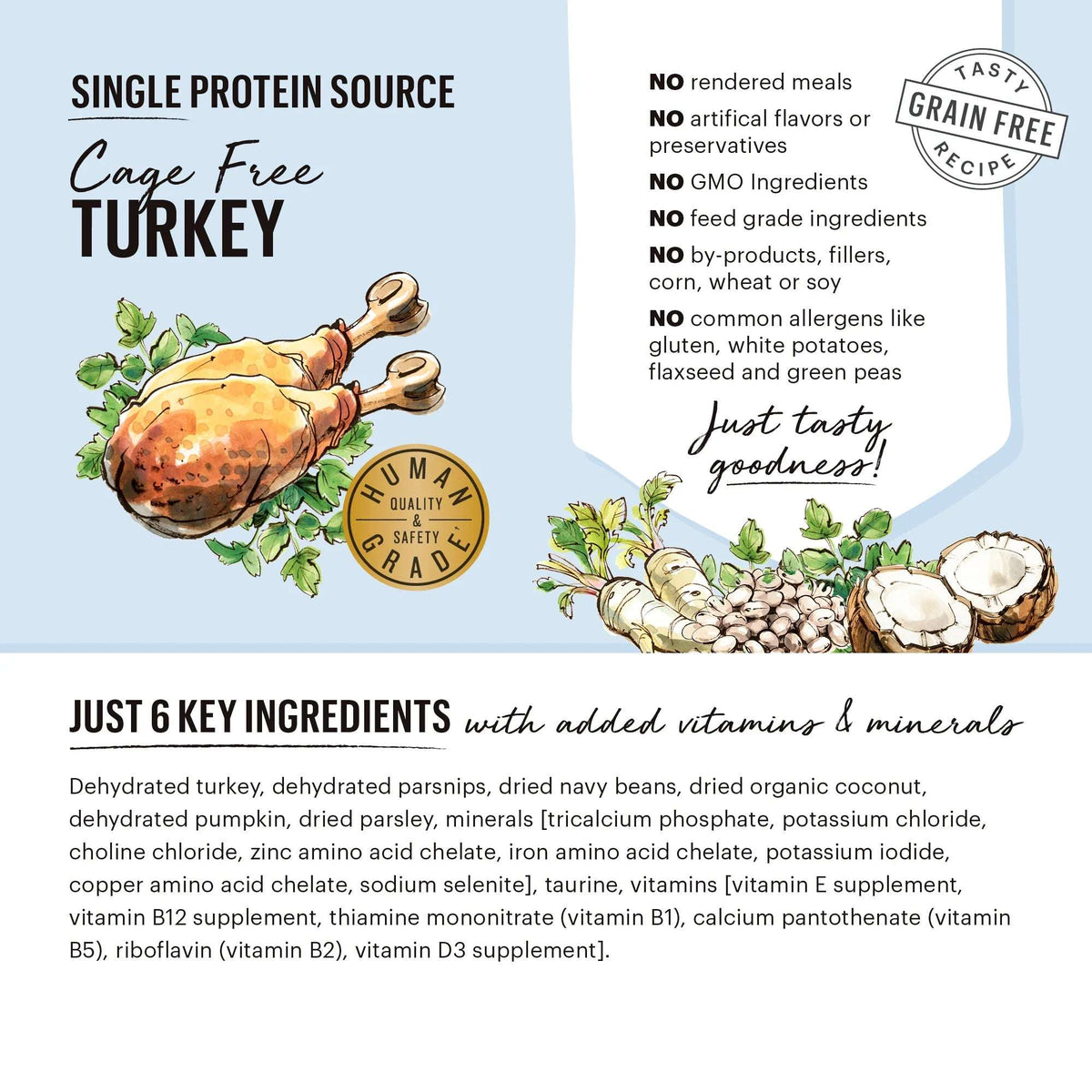 The Honest Kitchen Limited Ingredient Grain Free Dehydrated Turkey Dog Food