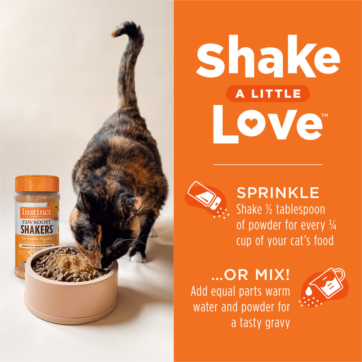 Instinct Freeze-Dried Raw Boost Shakers Grain-Free Digestive Health Recipe Cat Food Topper