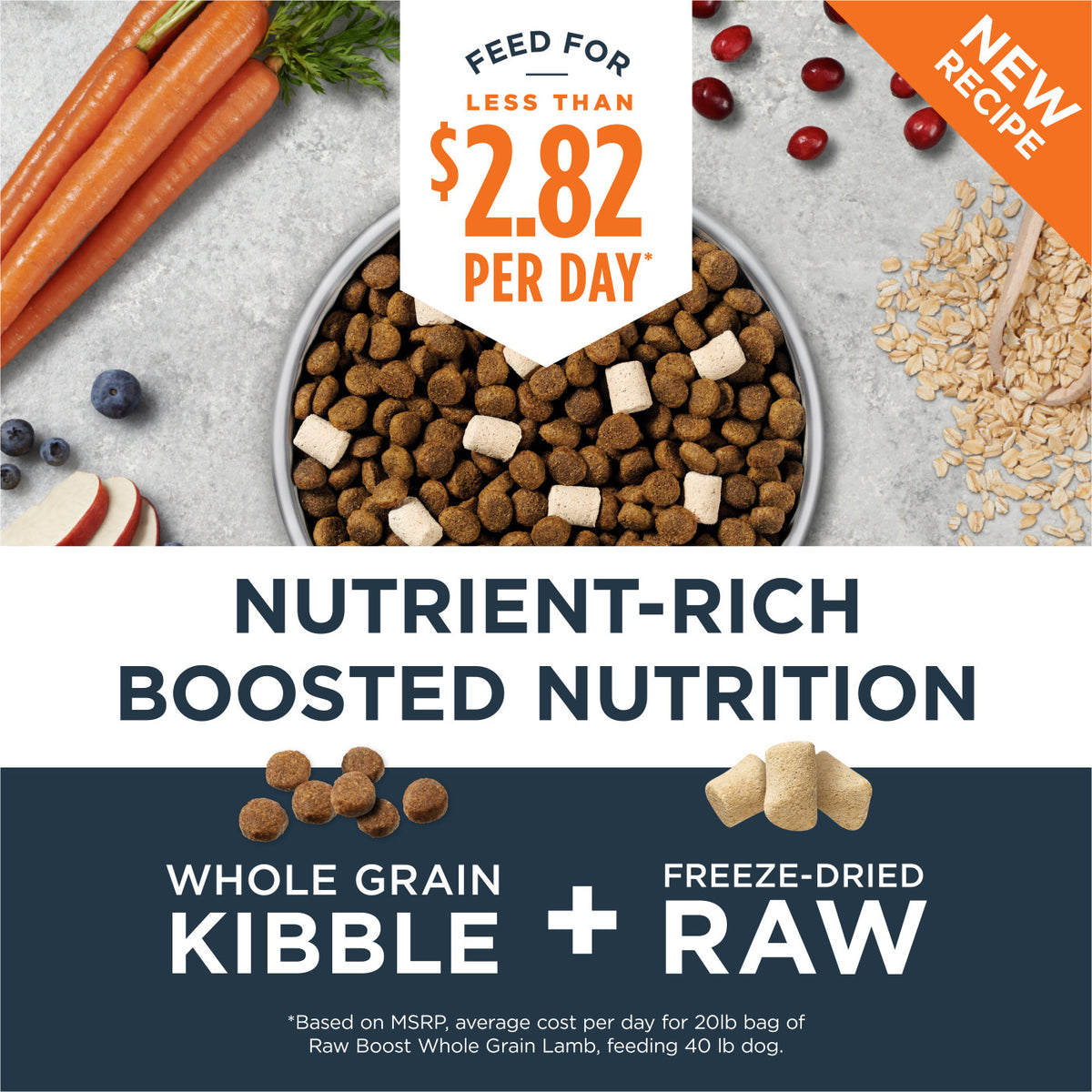 Instinct Raw Boost Whole Grain Real Lamb &amp; Oatmeal Recipe Dry Dog Food
