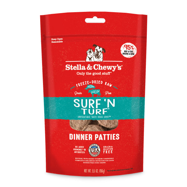 Stella &amp; Chewy&#39;s Freeze-Dried Raw Surf &amp; Turf Dinner Patties Dog Food