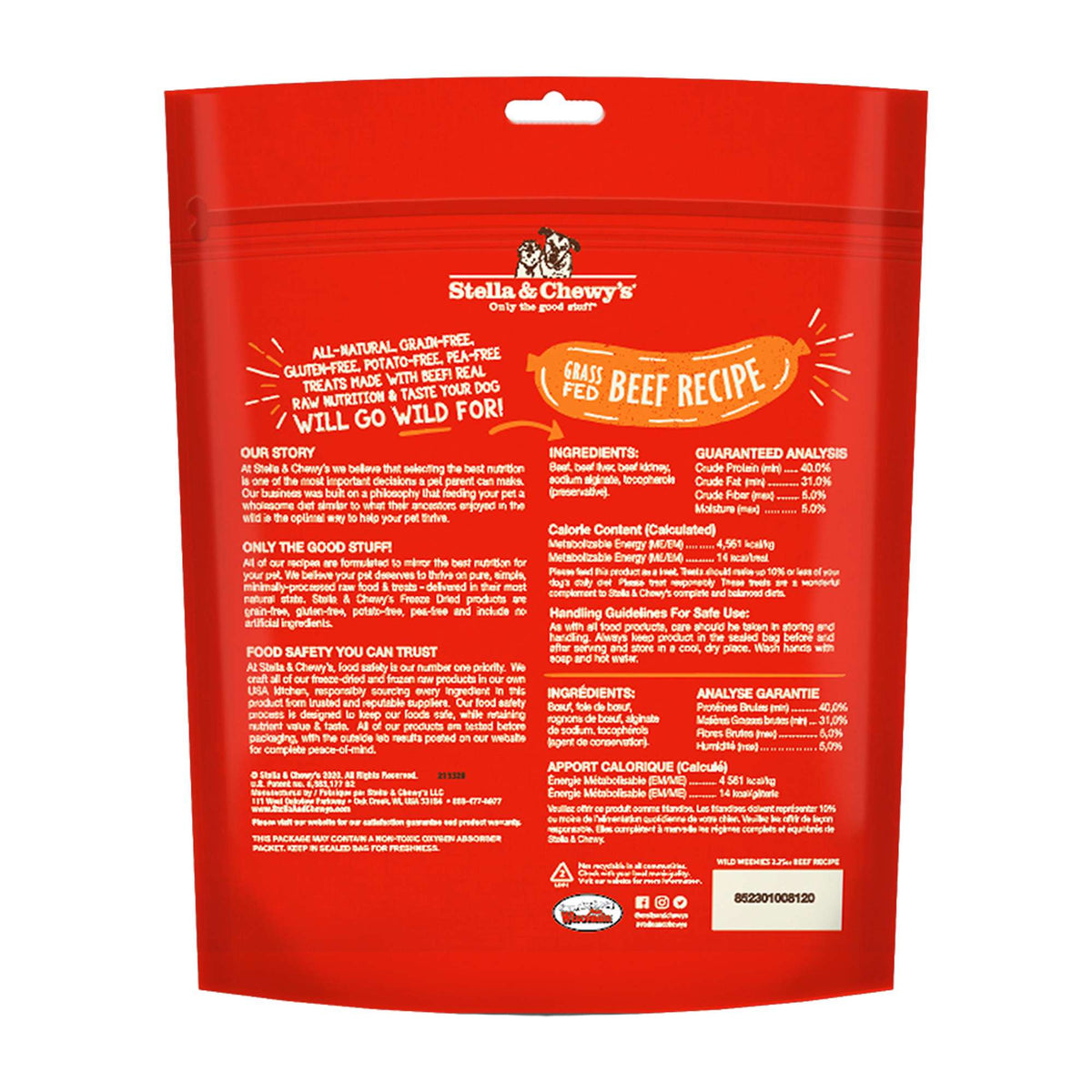 Stella &amp; Chewy&#39;s Freeze-Dried Raw Wild Weenies Beef Dog Treats