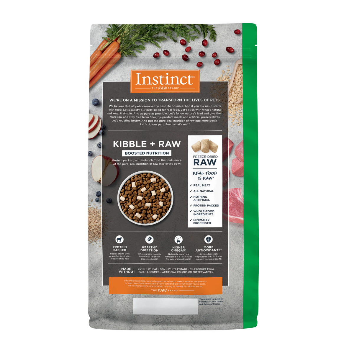 Instinct Raw Boost Whole Grain Real Lamb &amp; Oatmeal Recipe Dry Dog Food