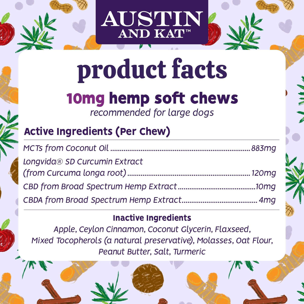 Austin and Kat CBD Premium Chews for Dogs
