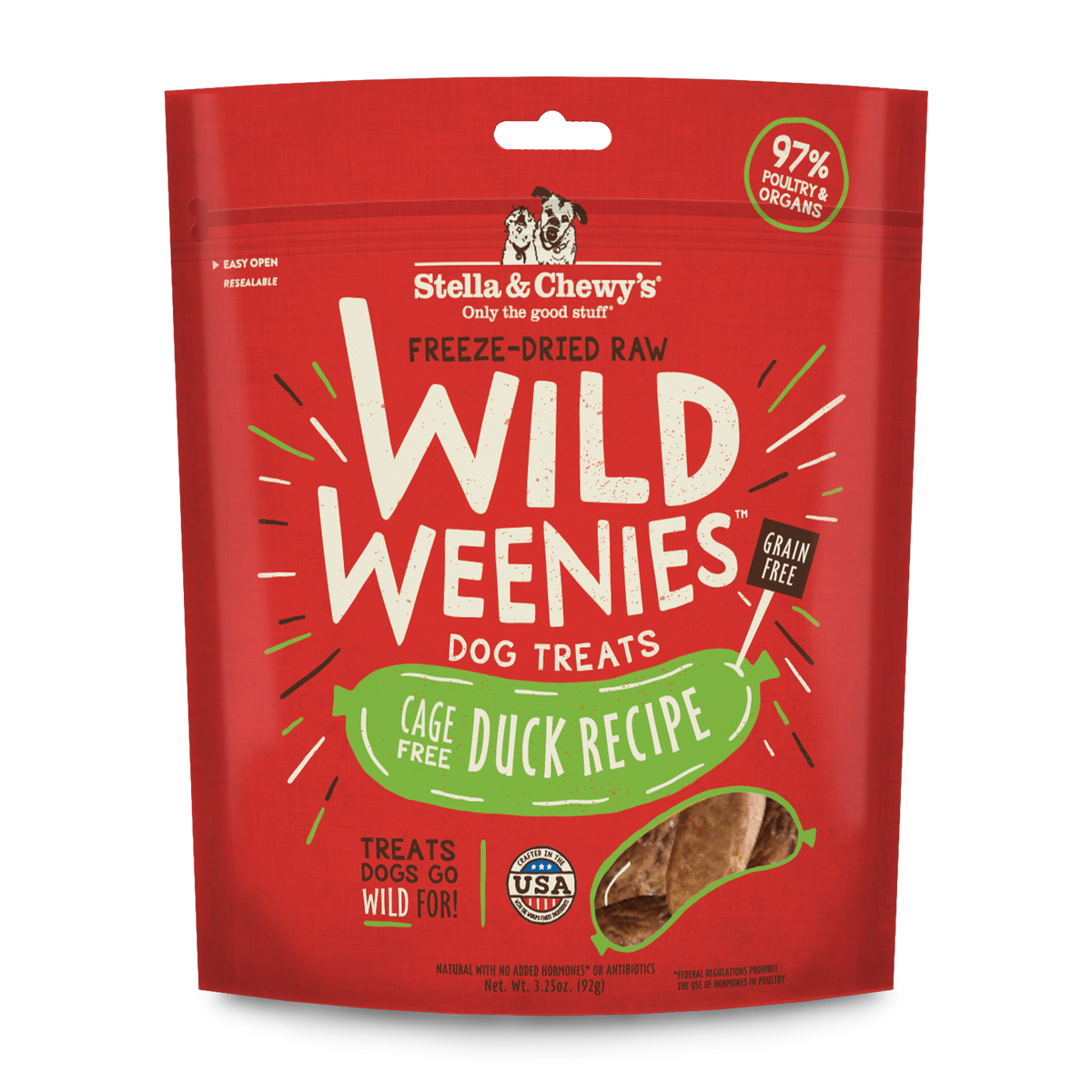 Stella &amp; Chewy&#39;s Freeze-Dried Wild Weenies Duck Dog Treats