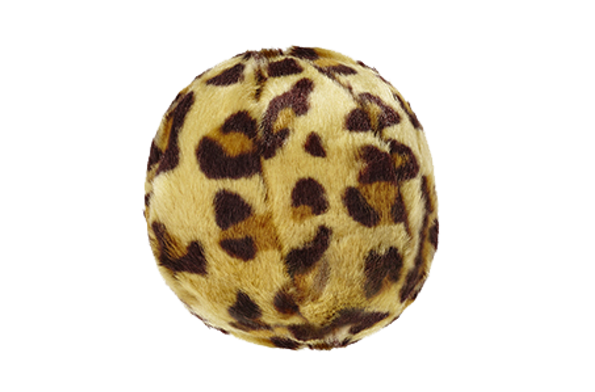 Fluff &amp; Tuff Leopard Ball Dog Toy