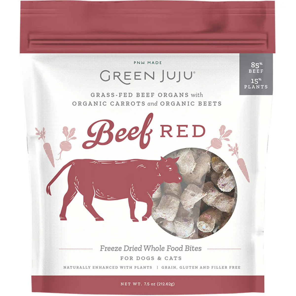 Green Juju Freeze-Dried Beef Red Dog &amp; Cat Whole Food Bites