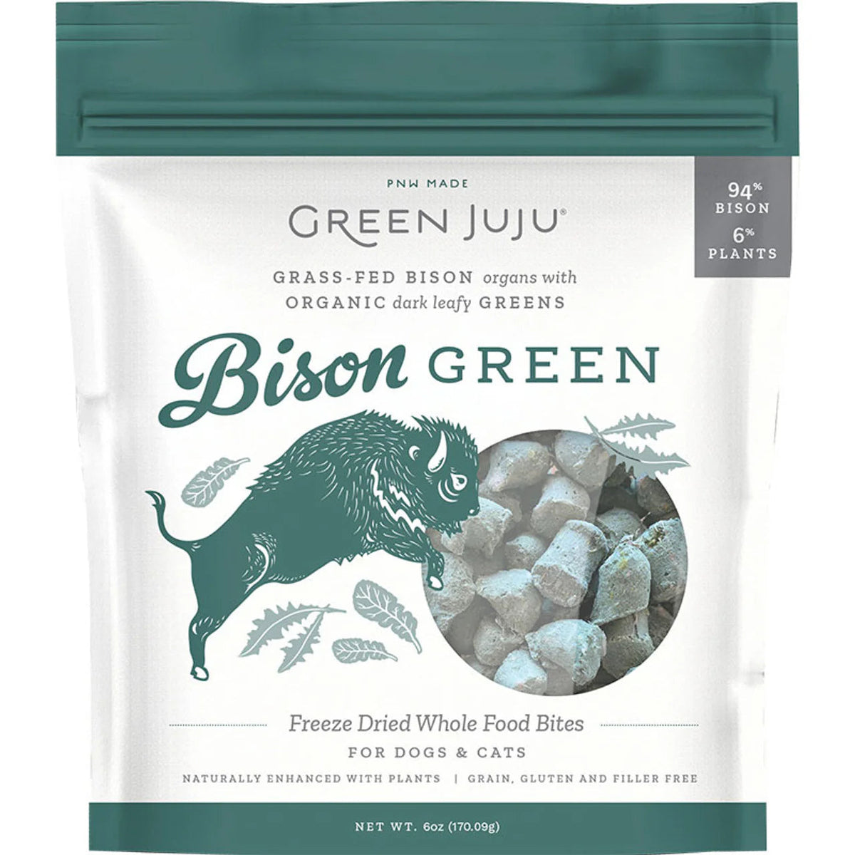 Green Juju Freeze-Dried Bison Green Dog &amp; Cat Whole Food Bites