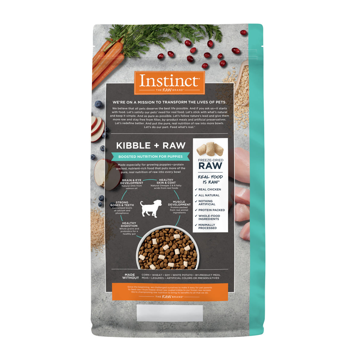 Instinct Raw Boost Puppy Whole Grain Real Chicken &amp; Brown Rice Recipe Dry Dog Food