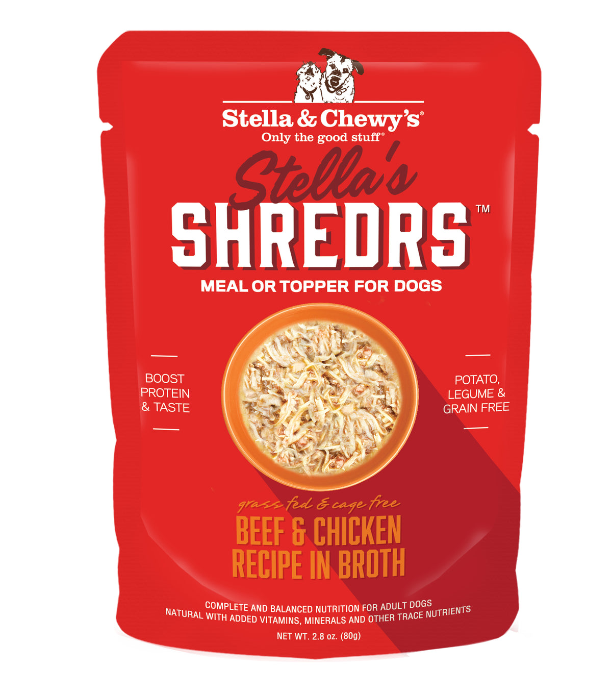 Stella &amp; Chewy&#39;s Stella&#39;s Shredrs Beef &amp; Chicken in Broth Dog Food
