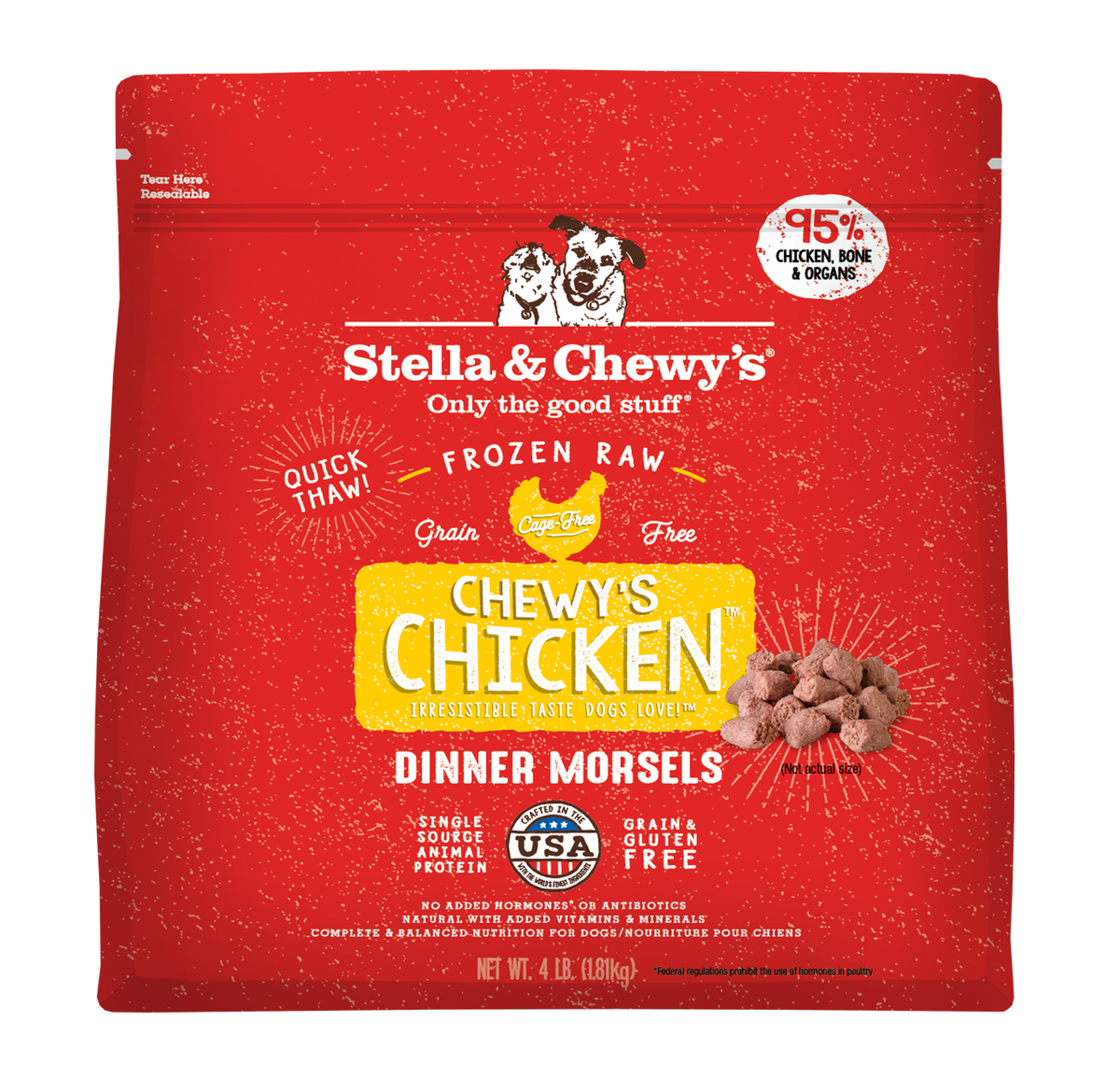 Stella &amp; Chewy&#39;s Frozen Raw Chewy&#39;s Chicken Dinner Morsels Dog Food