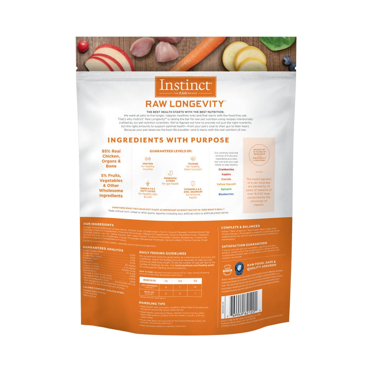 Instinct® Raw Longevity™ Raw Frozen Meals Cage-Free Chicken Recipe for Cats