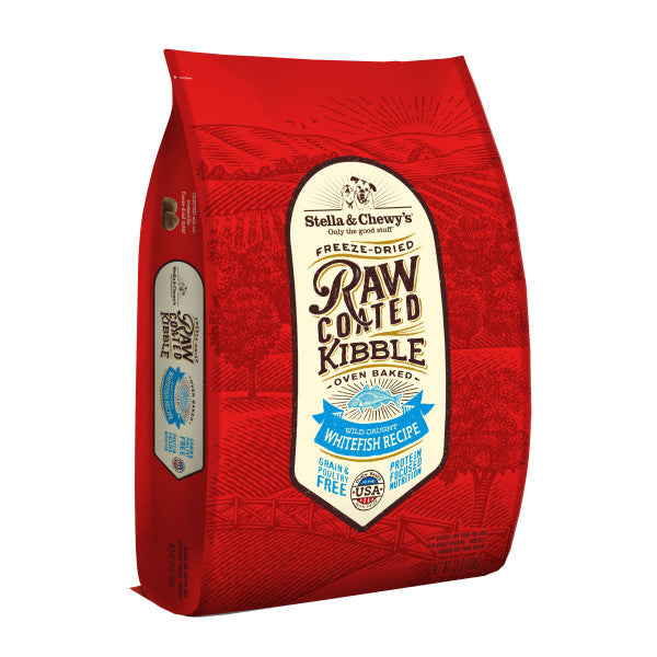 Stella &amp; Chewy&#39;s Kibble Raw Coated Whitefish Dog Food