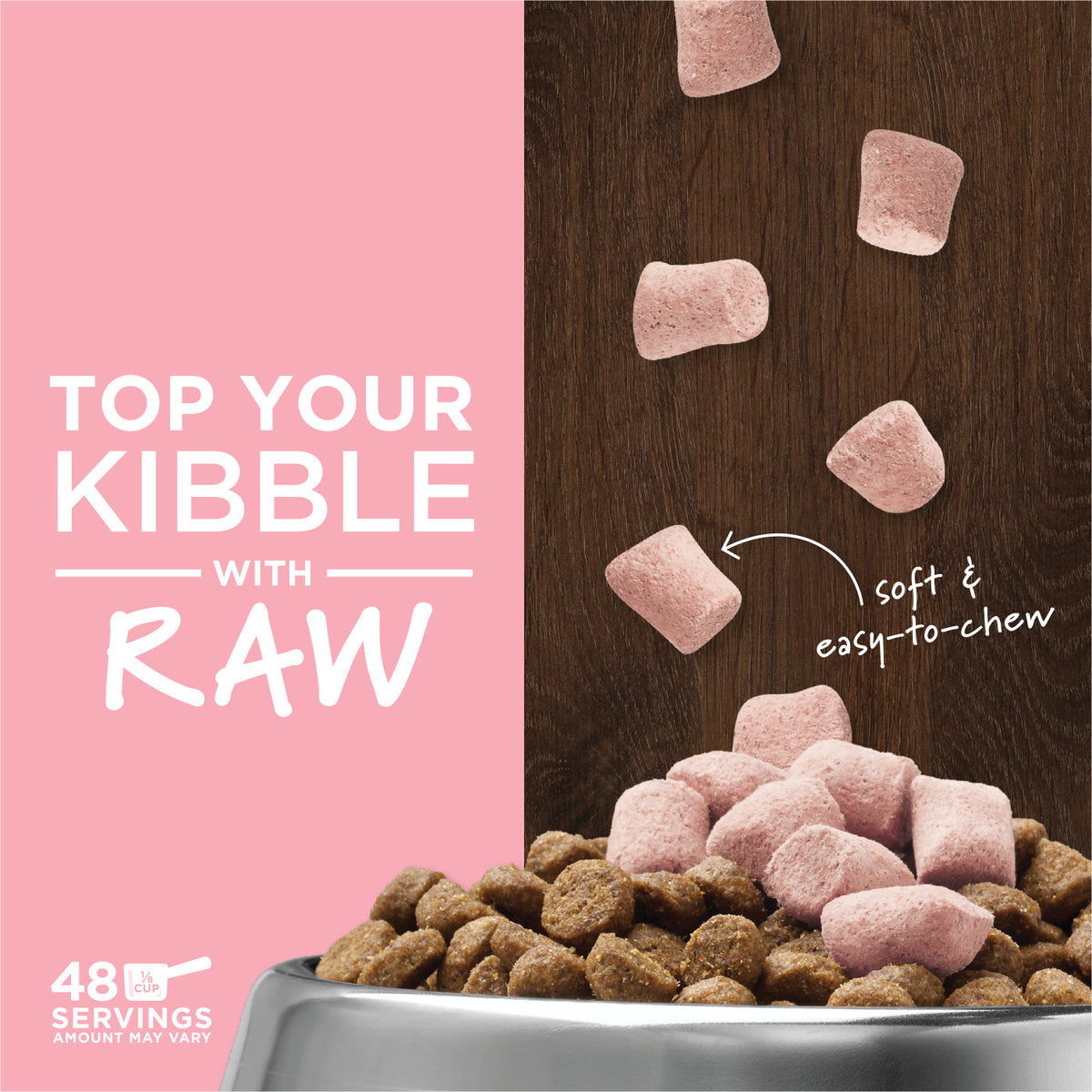 Instinct Freeze-Dried Raw Boost Mixers Grain-Free Skin &amp; Coat Health Recipe Dog Food Topper