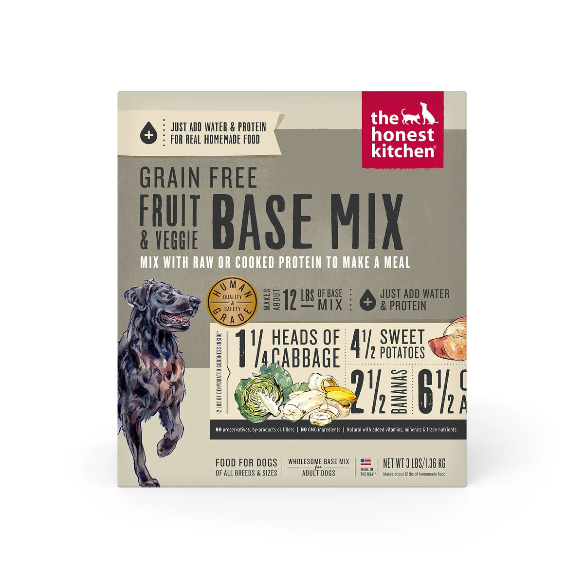 The Honest Kitchen Grain Free Fruit &amp; Veggie Dog Food Base Mix