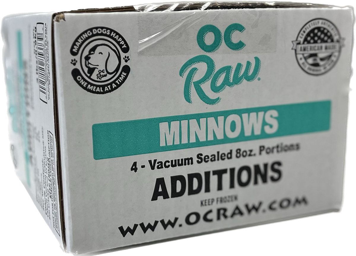 OC Raw Additions Frozen Raw Minnows for Dogs