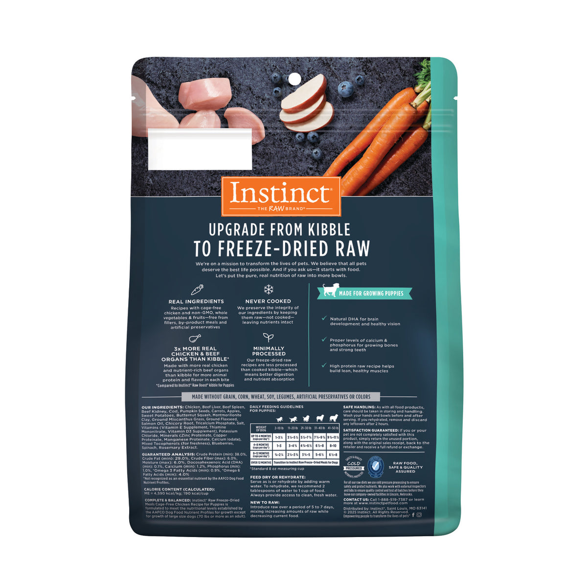Instinct Freeze-Dried Raw Meals Puppy Grain-Free Cage-Free Chicken Recipe Dog Food