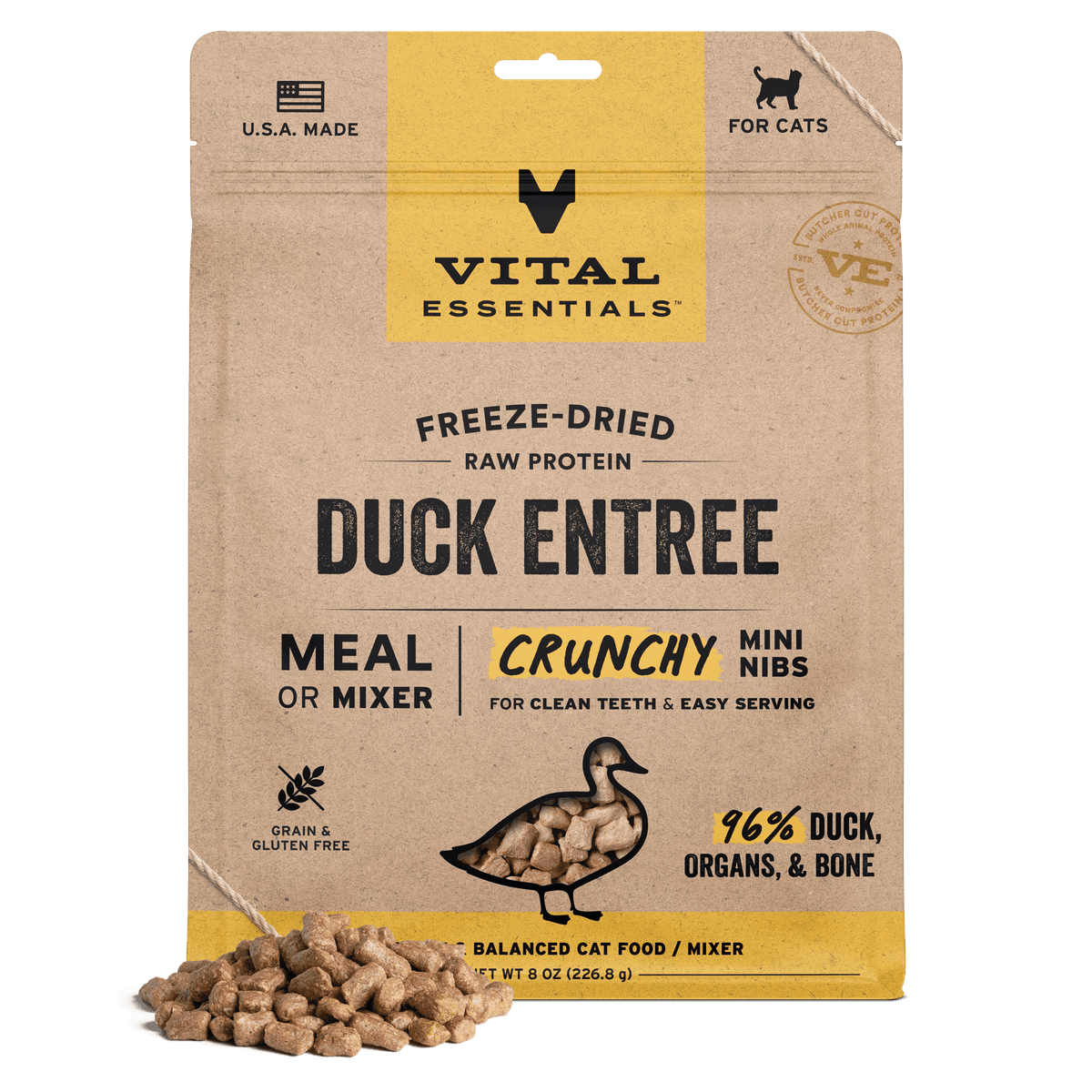Vital Essentials Freeze-Dried Raw Duck Cat Food