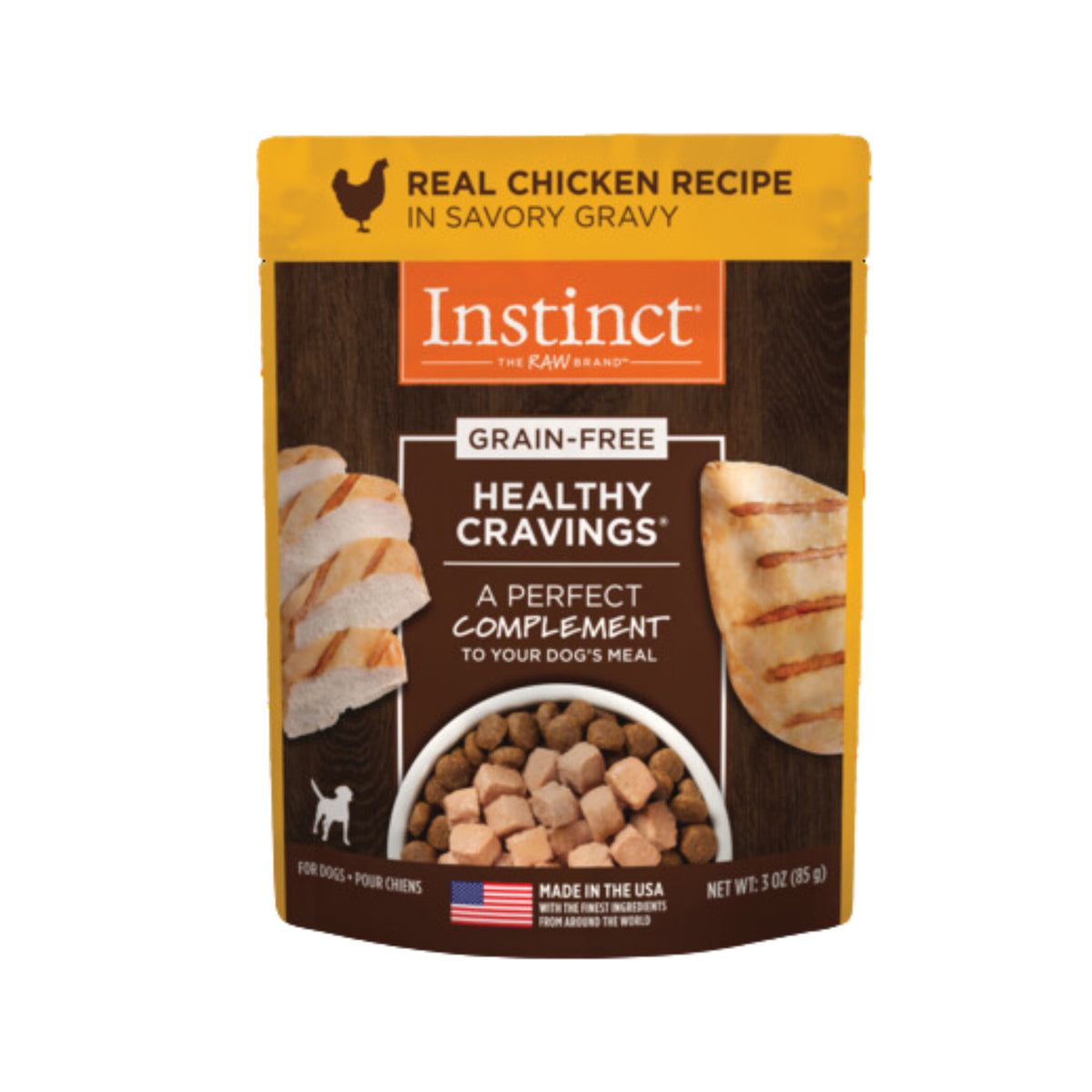Instinct Healthy Cravings Grain-Free Real Chicken Recipe Wet Dog Food Topper