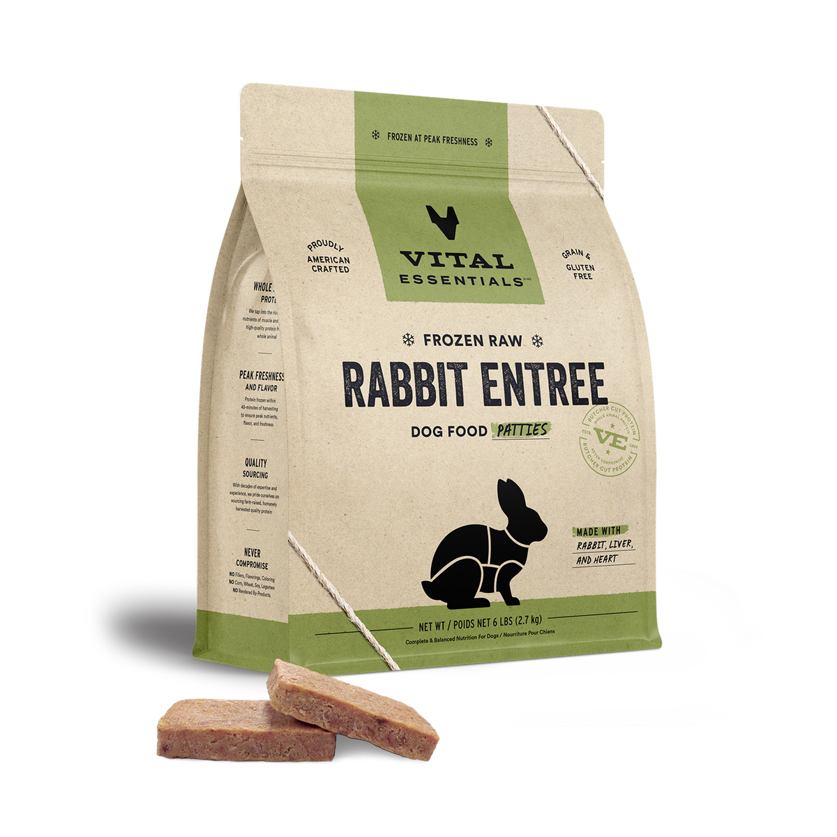 Vital Essentials Frozen Rabbit Raw Dog Food