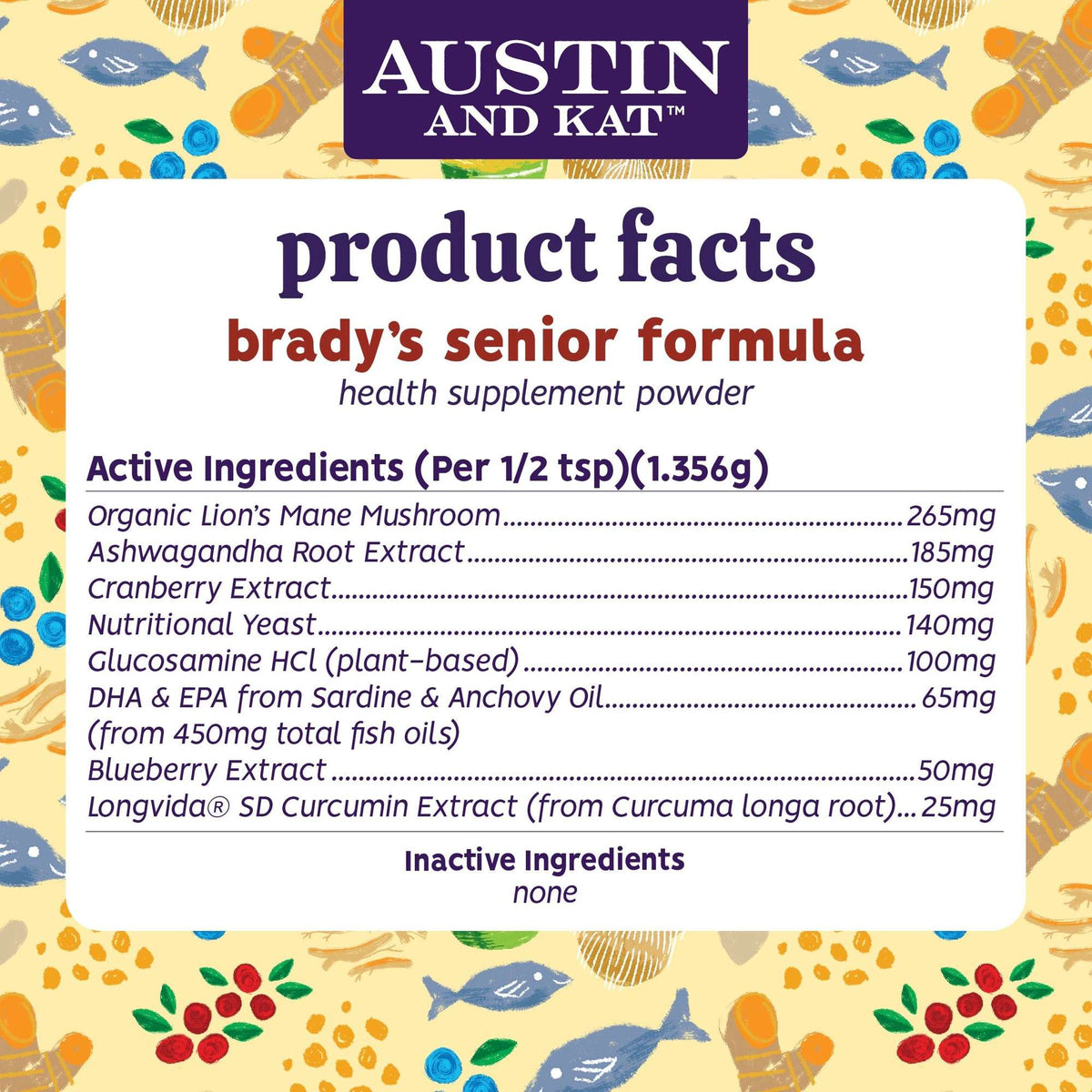 Austin and Kat Senior Blend Powder for Dogs &amp; Cats