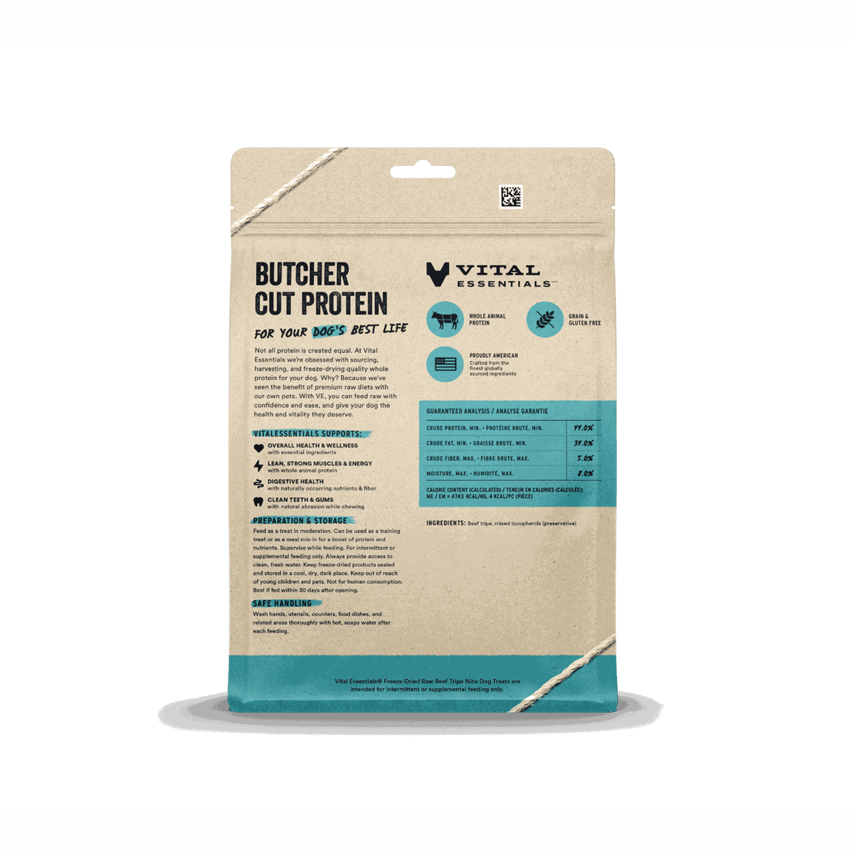 Vital Essentials Freeze-Dried Raw Beef Tripe Nibs Dog Treats