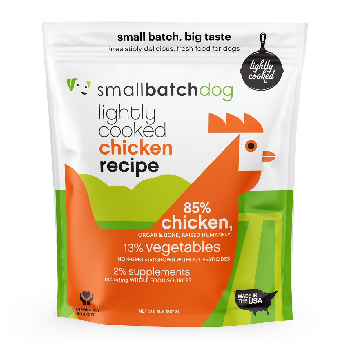 Small Batch Lightly Cooked Chicken Sliders Frozen Dog Food