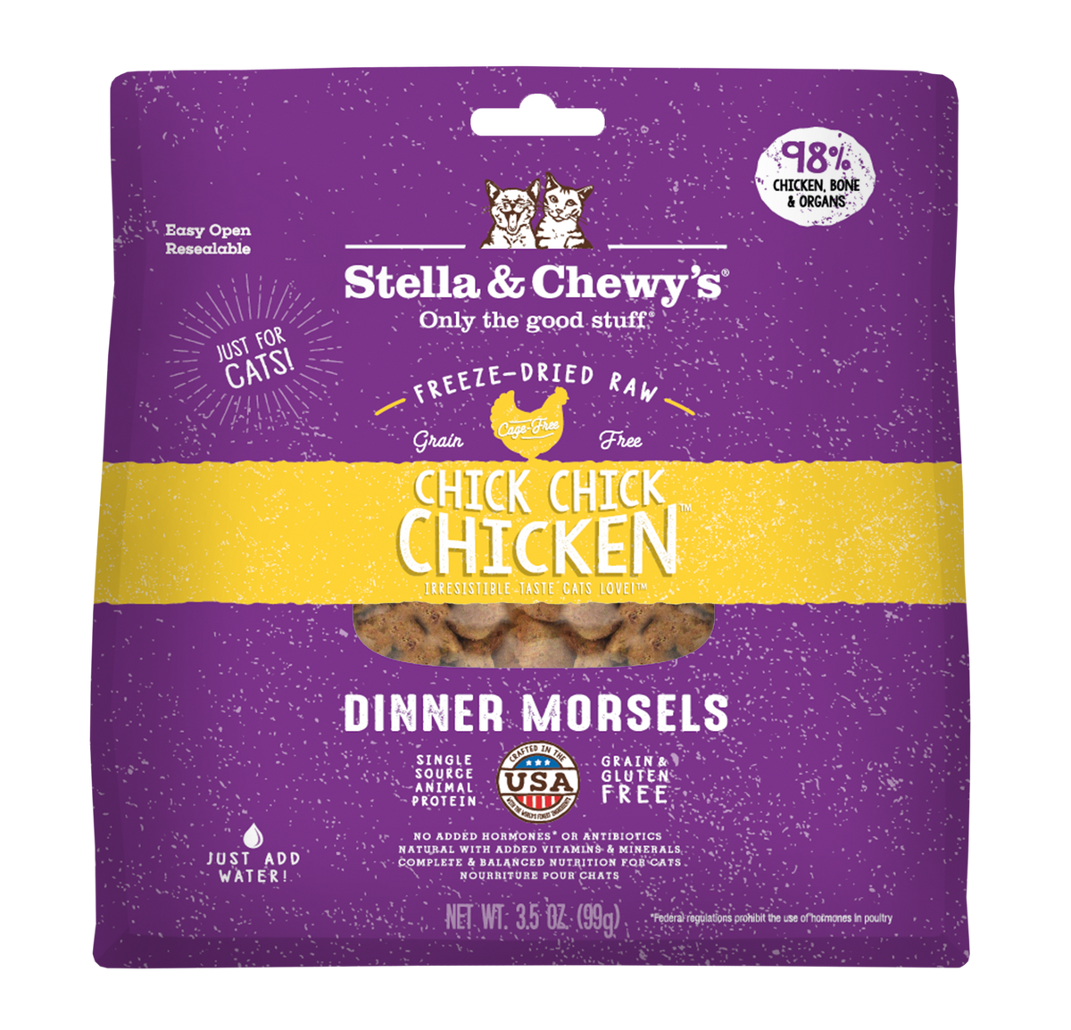 Stella &amp; Chewy&#39;s Freeze-Dried Raw Chick Chick Chicken Dinner Morsels Cat Food