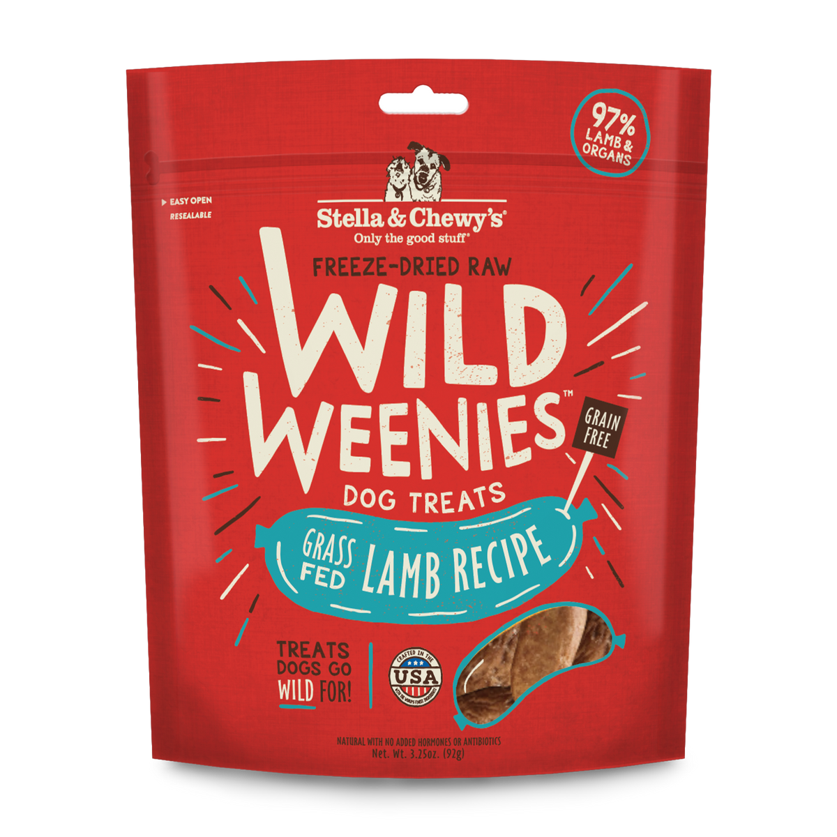 Stella &amp; Chewy&#39;s Freeze-Dried Raw Wild Weenies Lamb Dog Treats