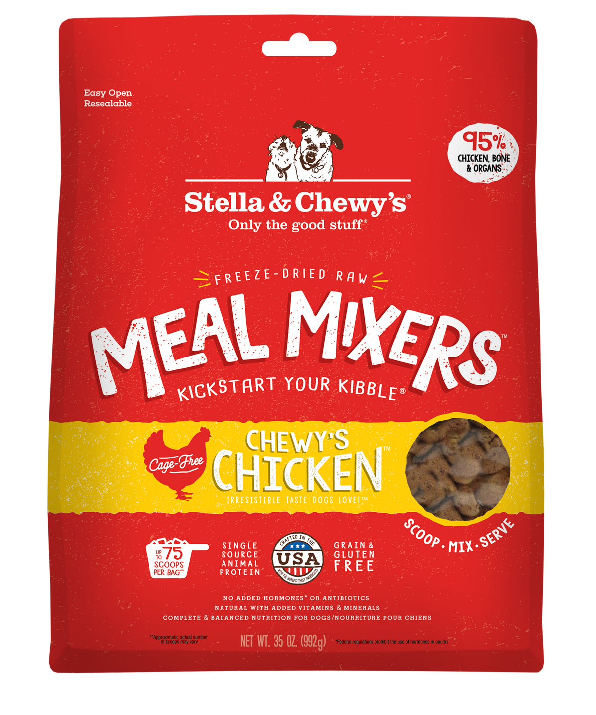 Stella &amp; Chewy&#39;s Freeze-Dried Raw Chewy&#39;s Chicken Meal Mixers Dog Food Topper